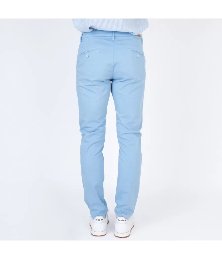 Pantalon homme revers zephir sky | Kiwi Saint Tropez