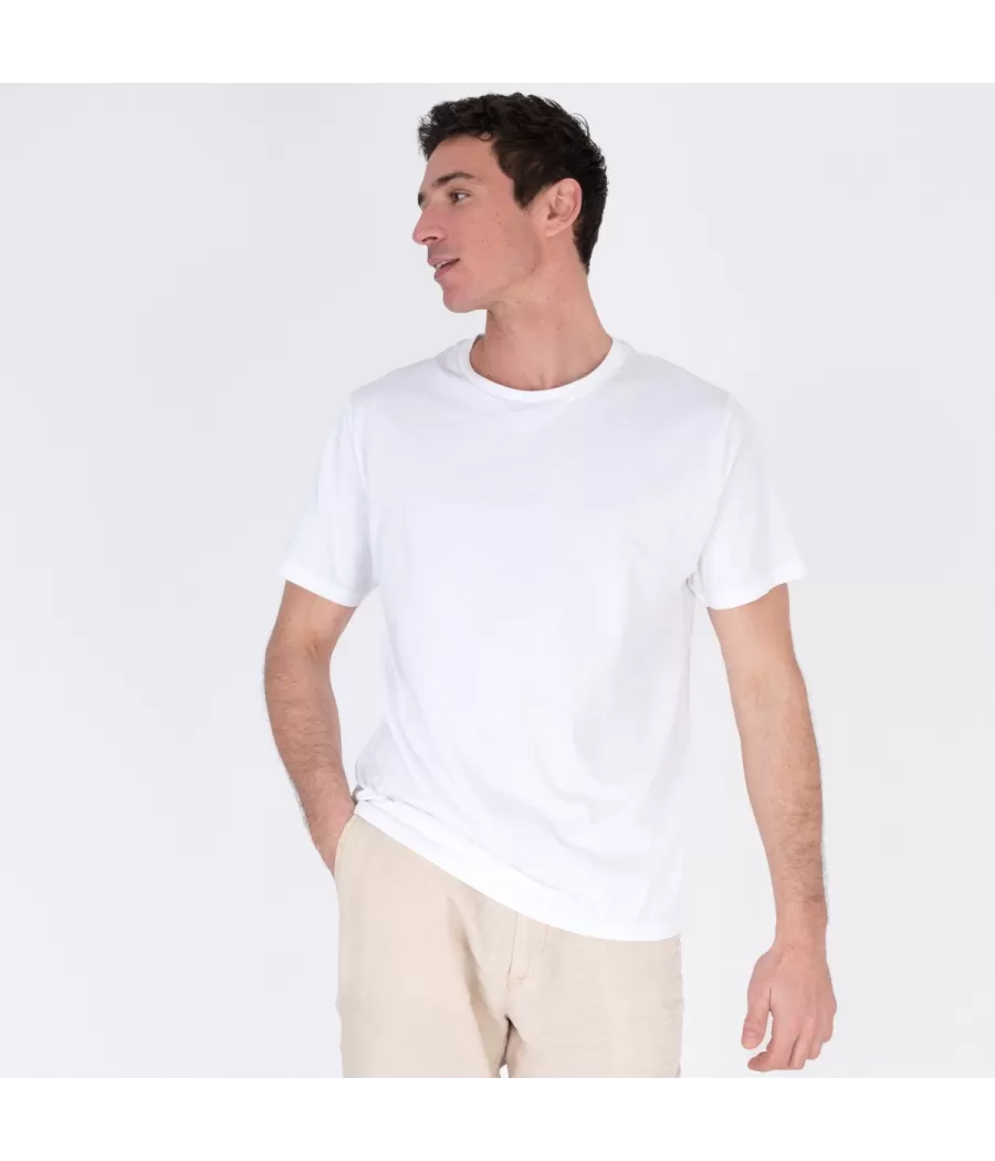 T-shirt homme poker blanc