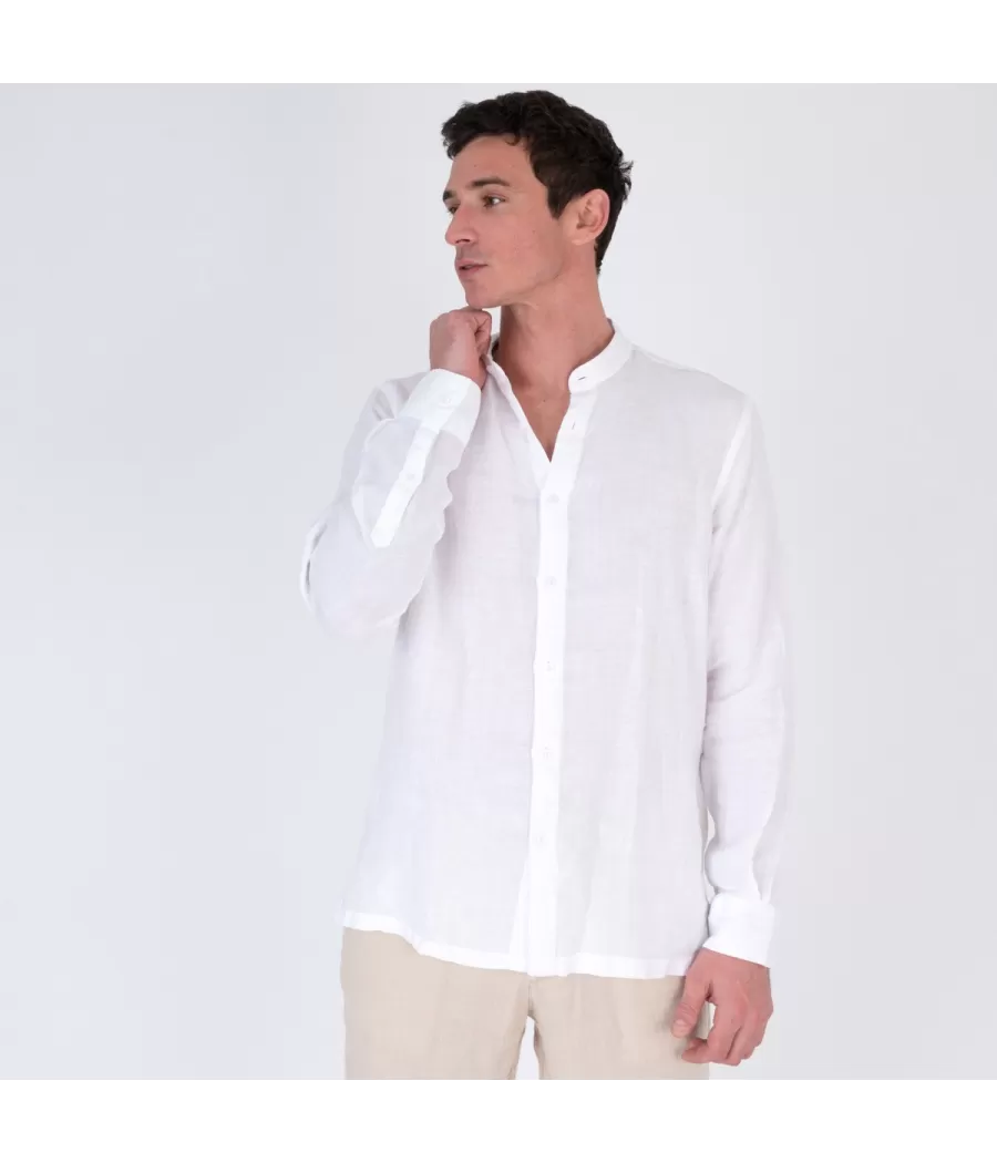 Chemise homme en lin radja blanc - Shirts men  | Kiwi Saint Tropez