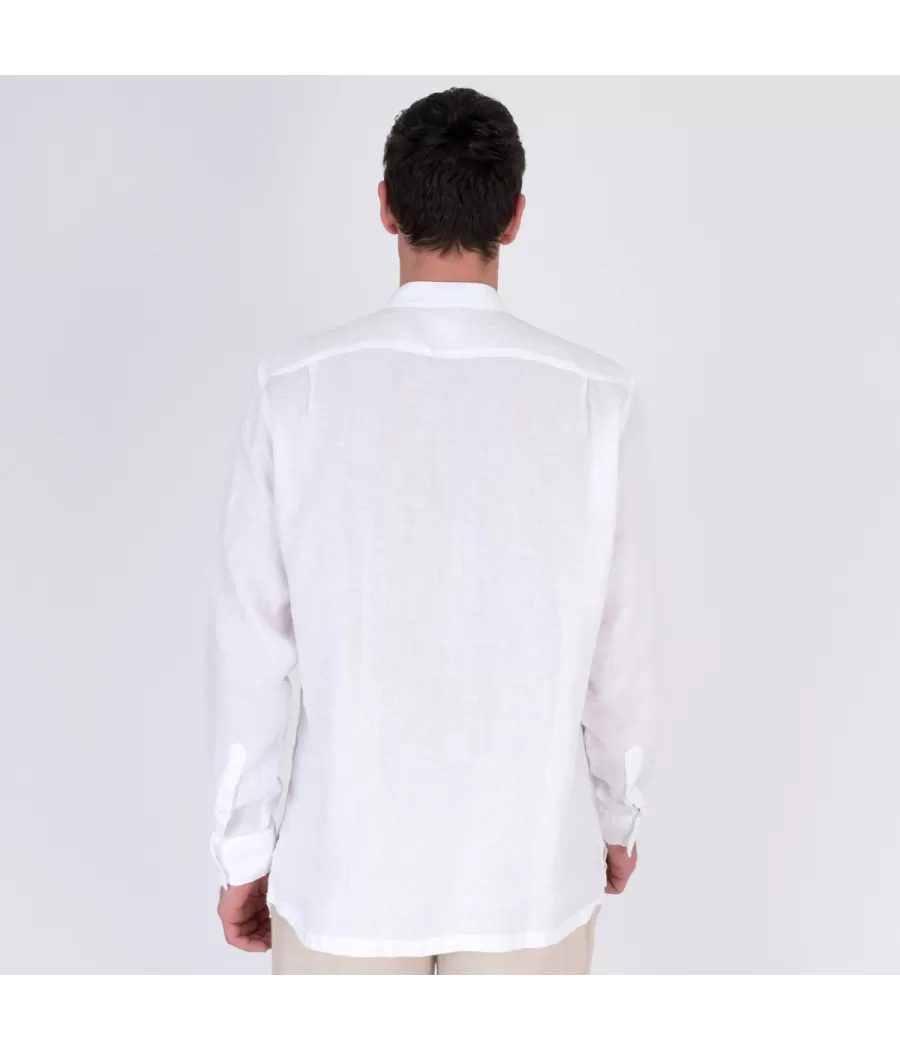 Chemise homme en lin radja blanc - Shirts men  | Kiwi Saint Tropez