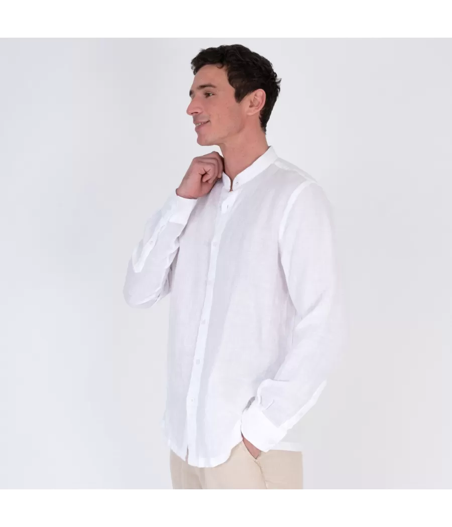 Chemise homme en lin radja blanc | Kiwi Saint Tropez