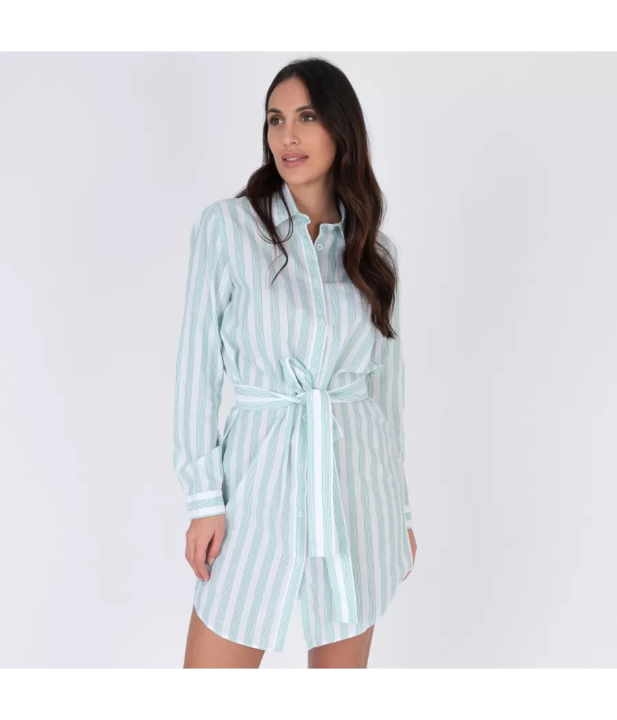 Liquette femme Milan vert - Long shirts women | Kiwi Saint Tropez