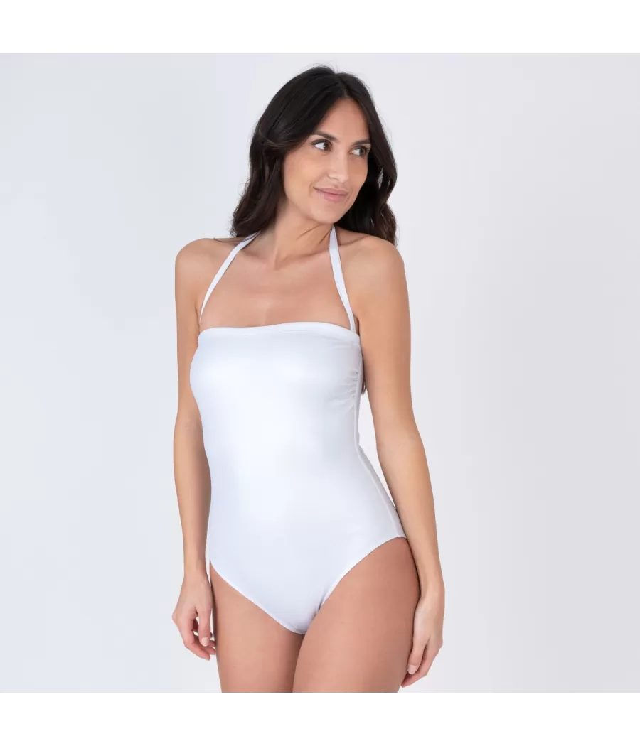 Maillot 1 pièce femme basique splendide blanc | Kiwi Saint Tropez