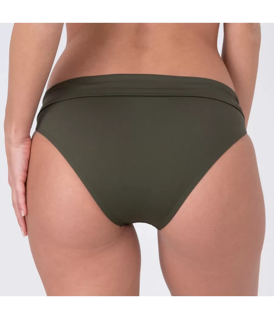 Culotte de maillot femme revers savane kaki | Kiwi Saint Tropez