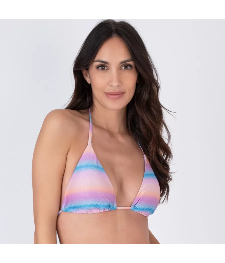 Dameszwemshortje mini mauve tie&dye triangel