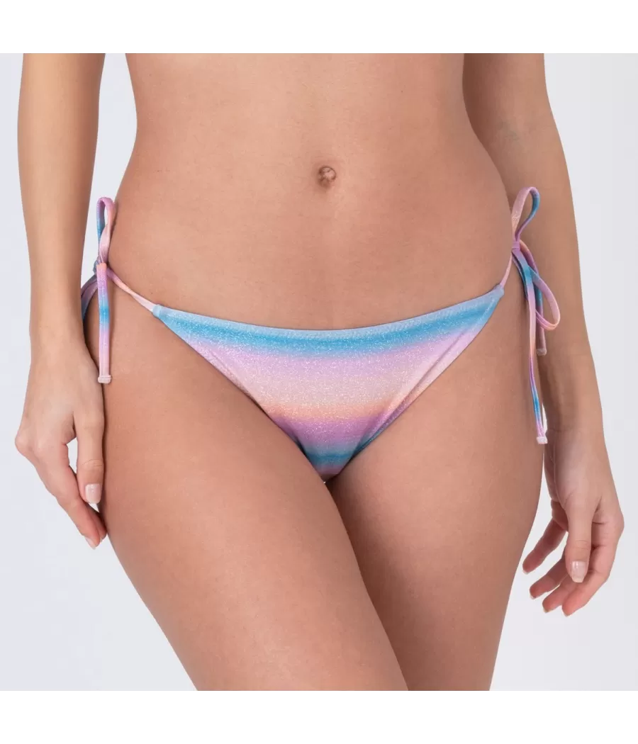 Culotte de maillot femme nouée tie&die mini mauve | Kiwi Saint Tropez