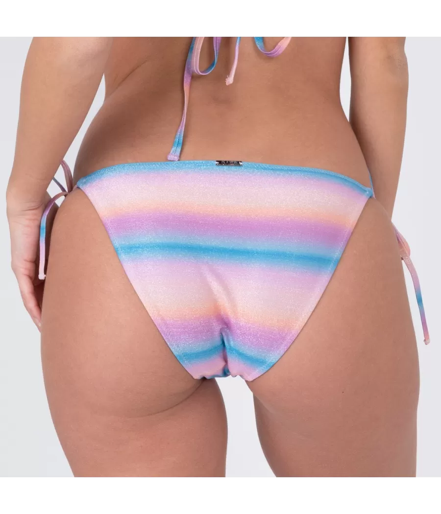 Culotte de maillot femme nouée tie&die mini mauve | Kiwi Saint Tropez