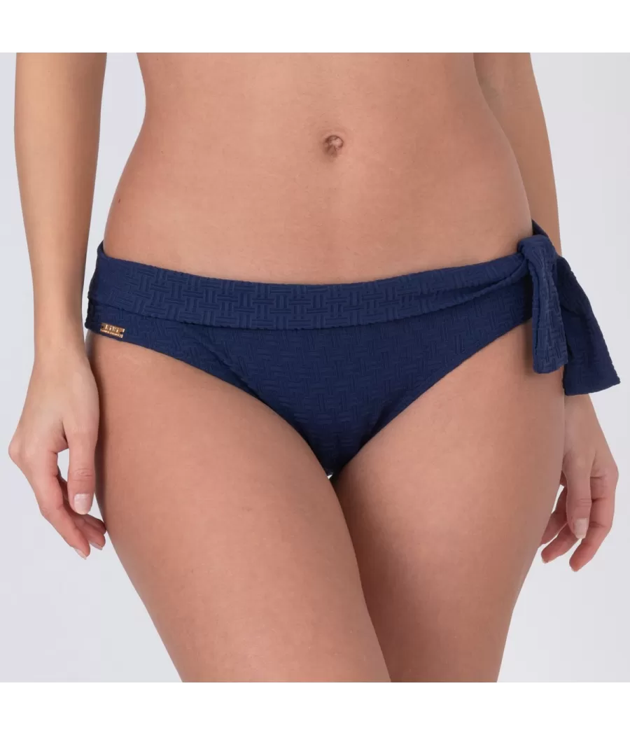 Culotte de maillot femme nouée somptueux navy - Maillots séparables unis | Kiwi Saint Tropez