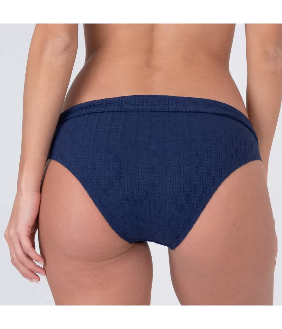 Culotte de maillot femme nouée somptueux navy | Kiwi Saint Tropez