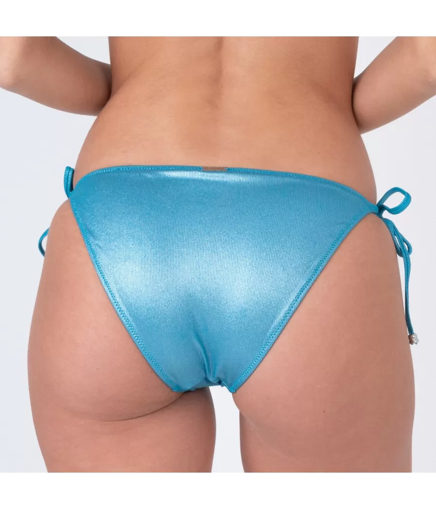 Culotte de maillot femme nouée splendide turquoise | Kiwi Saint Tropez