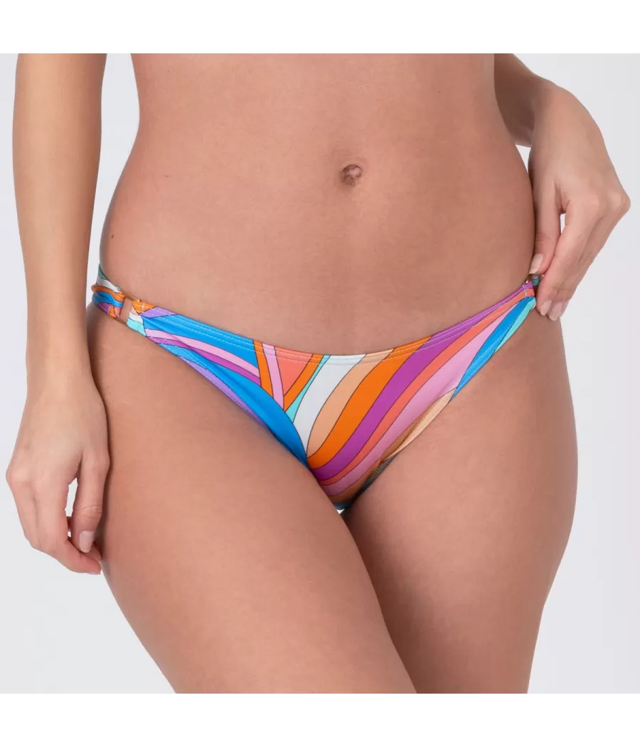 Culotte de maillot femme anneaux Rio rose - Maillots séparables imprimés | Kiwi Saint Tropez