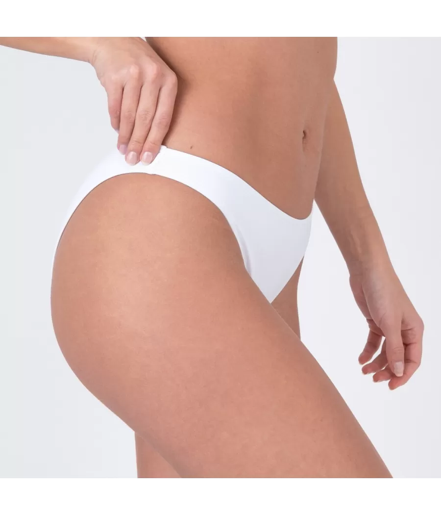 Culotte de maillot femme basique savane blanc | Kiwi Saint Tropez