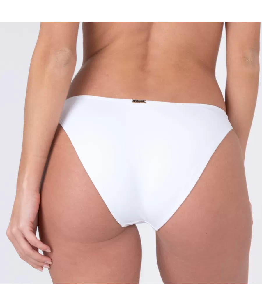 Culotte de maillot femme basique savane blanc - Maillots séparables unis | Kiwi Saint Tropez