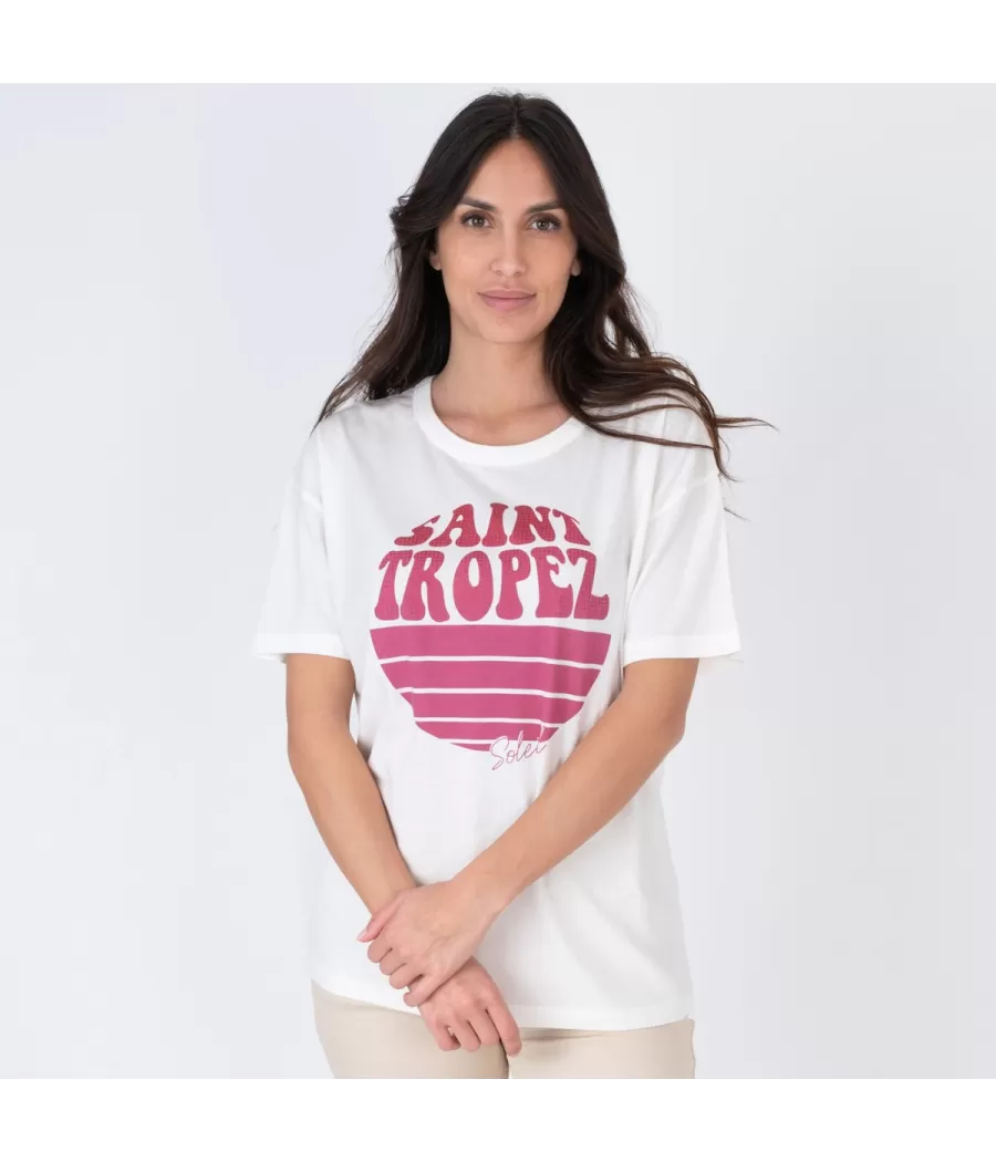 Saint Tropez disco t-shirt voor dames - T-shirts femme | Kiwi Saint Tropez