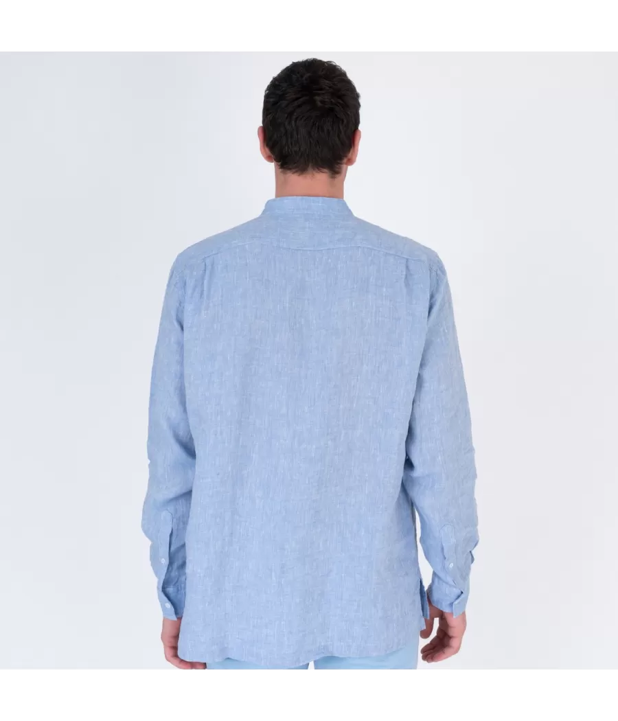 Chemise homme en lin radja bleu | Kiwi Saint Tropez