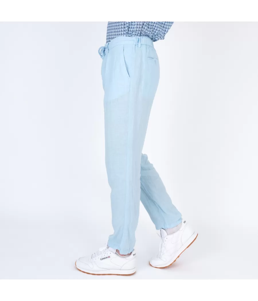 Pantalon homme lin sky | Kiwi Saint Tropez