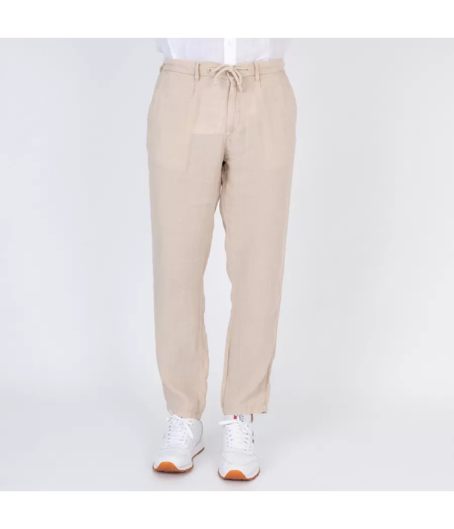 Pantalon homme lin beige - Pantalons homme | Kiwi Saint Tropez