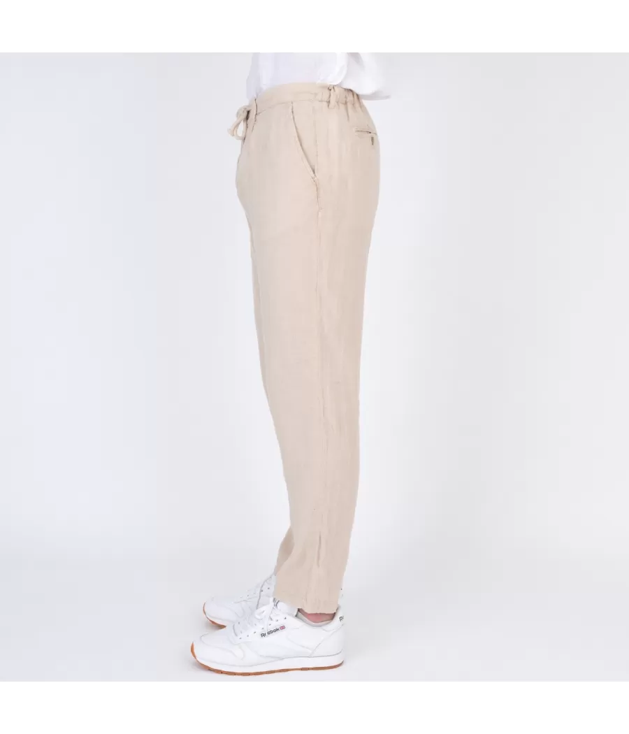 Pantalon homme lin beige - Pantalons homme | Kiwi Saint Tropez