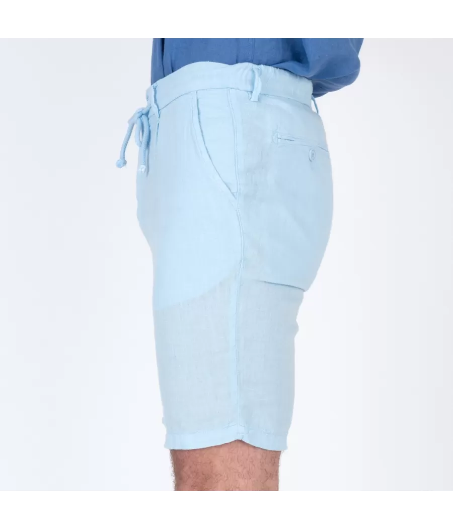 Heren bermuda in hemellinnen - Bermudas homme | Kiwi Saint Tropez