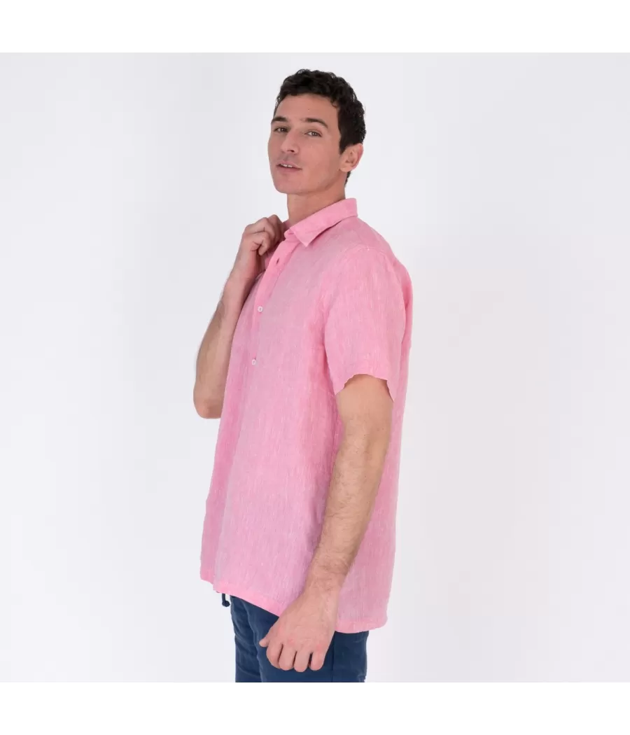 Chemise rose fushia homme sale