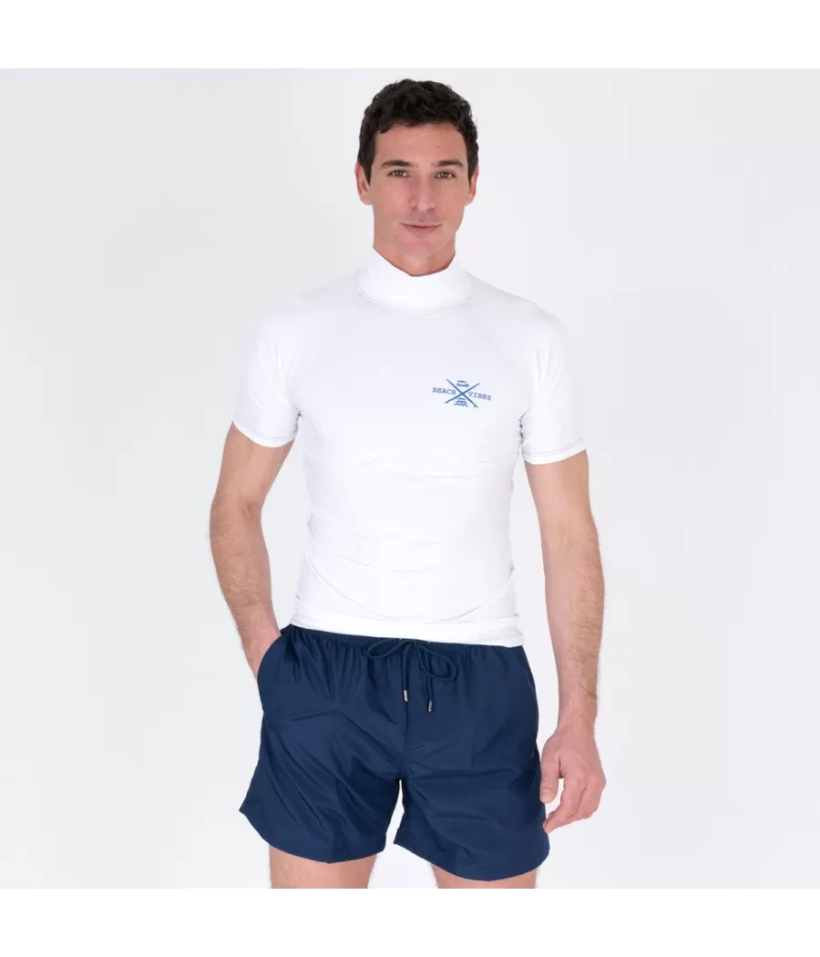 Nilane wit anti-UV T-shirt voor heren - Anti-UV T-shirts | Kiwi Saint Tropez