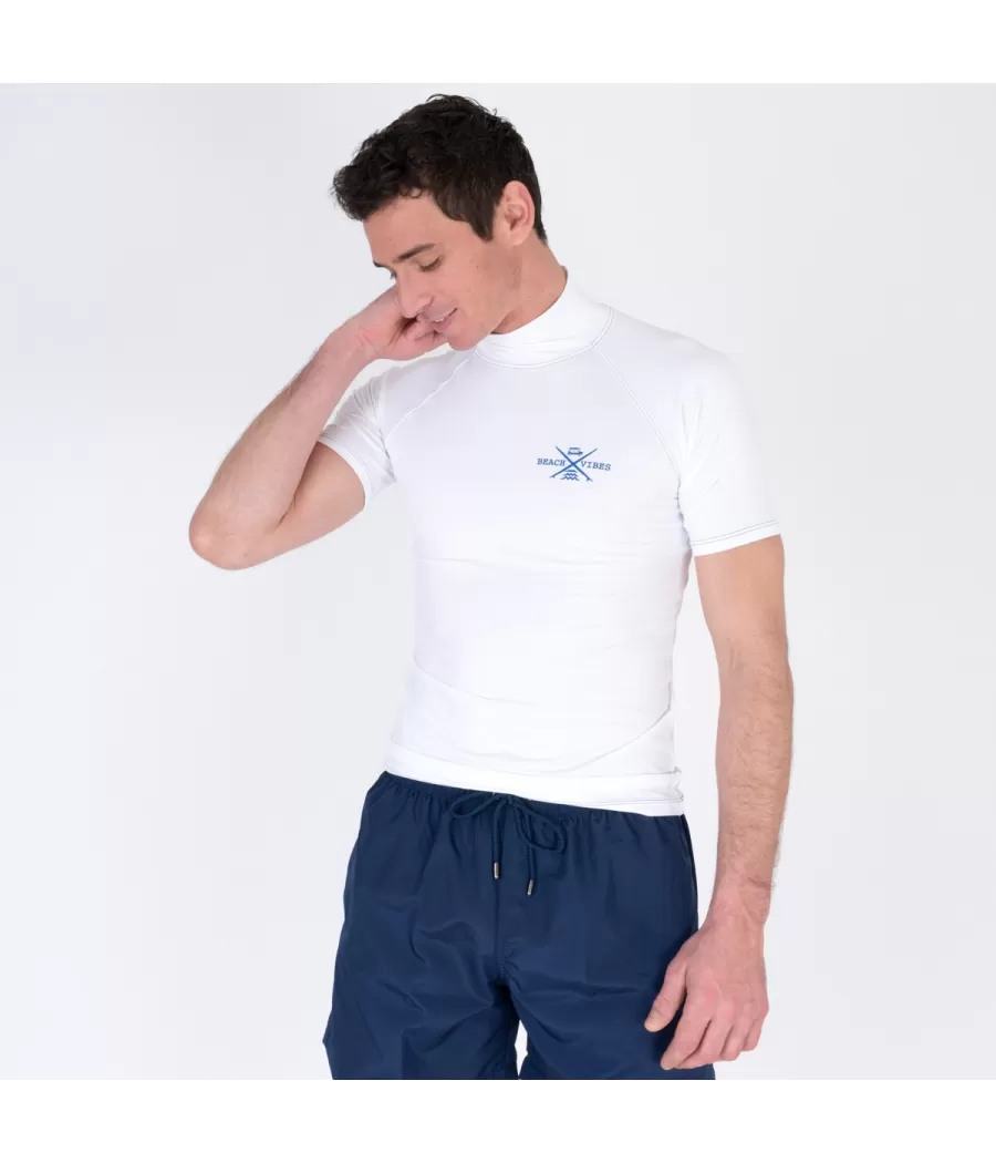 T-shirt homme anti UV Nilane blanc | Kiwi Saint Tropez