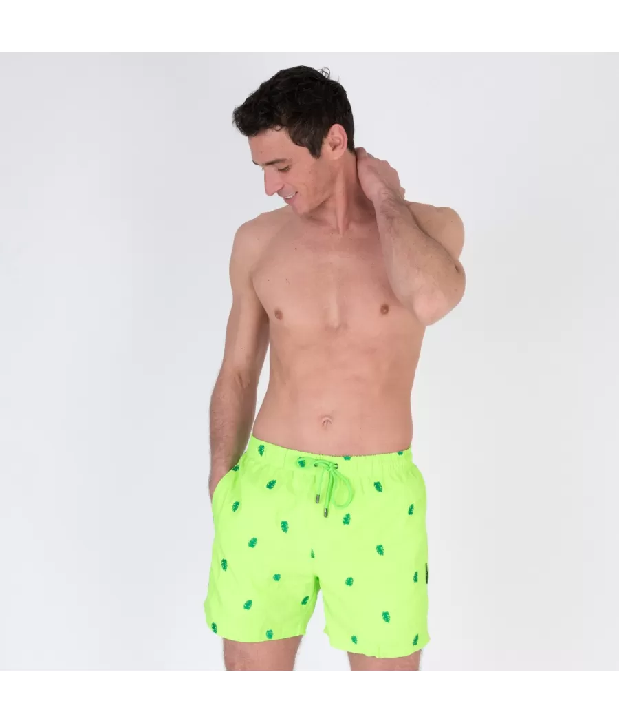 Maillot de bain homme palma vert fluo