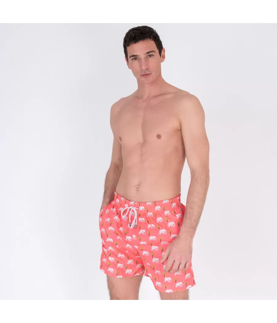 Maillot de bain homme éléphant pink | Kiwi Saint Tropez