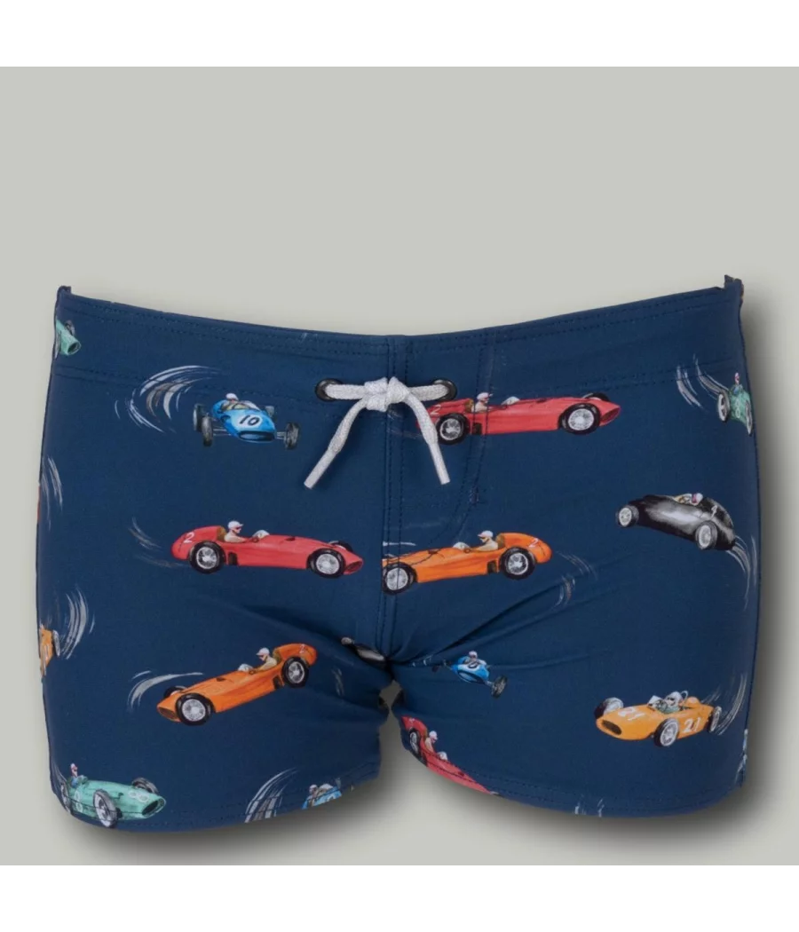 Short de bain garçon race marine - Slips de bain garçon | Kiwi Saint Tropez