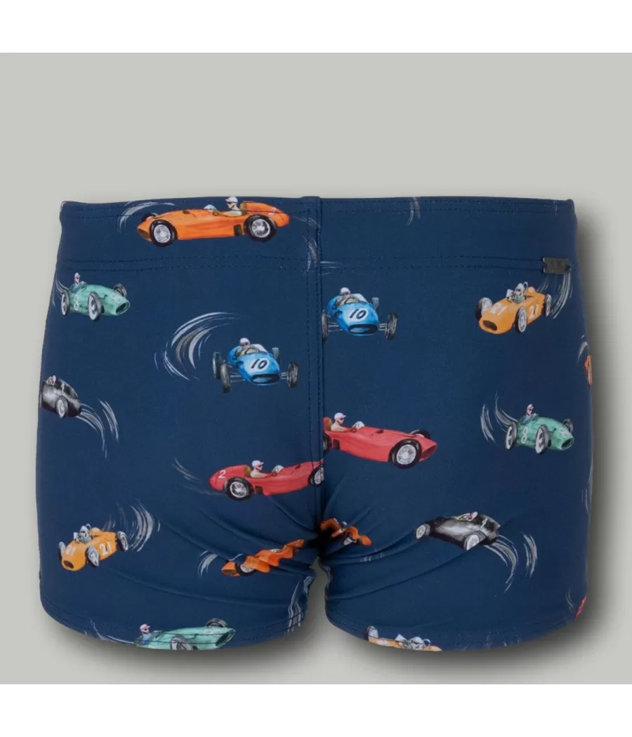 Short de bain garçon race marine | Kiwi Saint Tropez