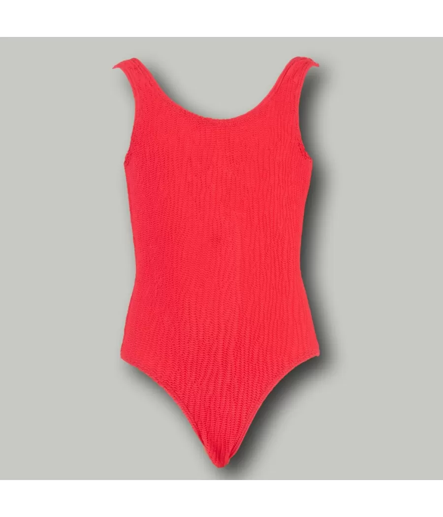 Maillot 1 pièce fille Ibizane rubis - One piece swimwear girl | Kiwi Saint Tropez