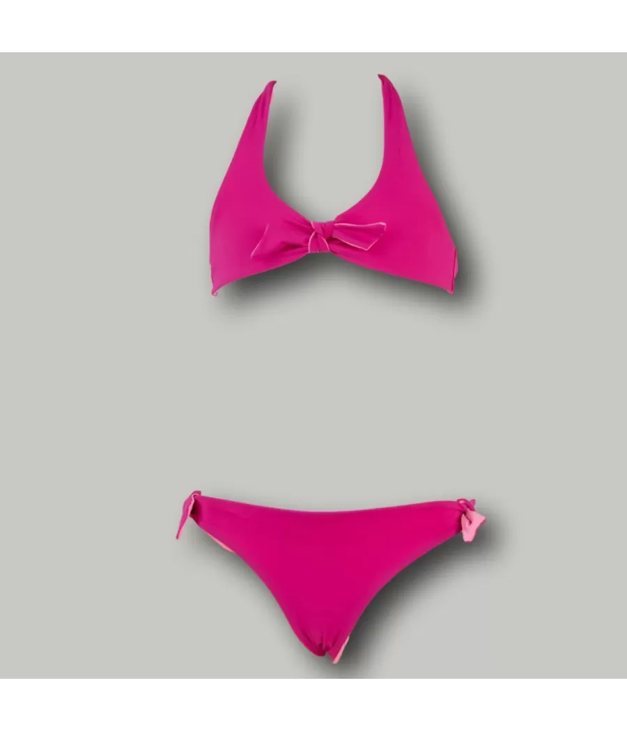 2-delig magenta driehoekig meisjeszwempak - Maillots 2 pièces fille | Kiwi Saint Tropez