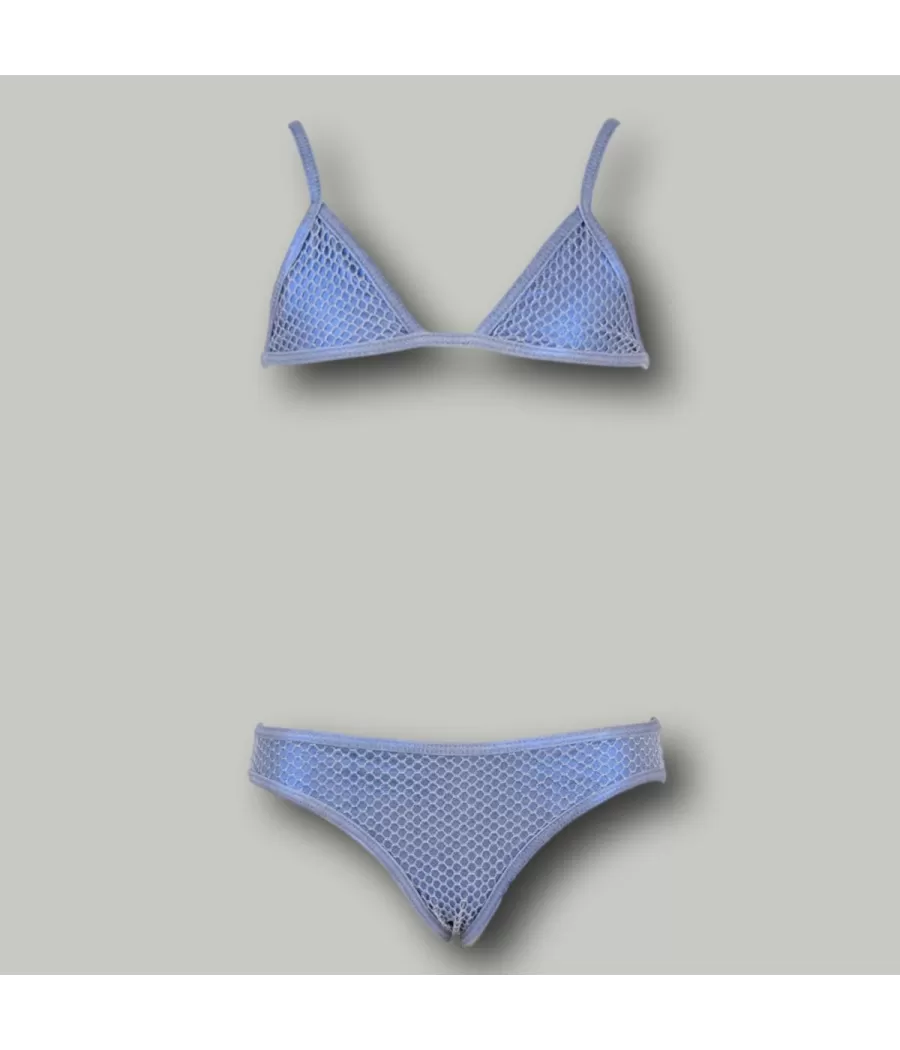 2-delig driehoekig meisjeszwempak Zeemeermin paars - Maillots 2 pièces fille | Kiwi Saint Tropez