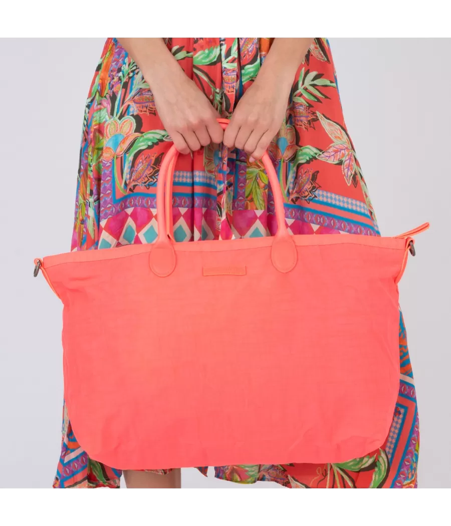 Sac icone Saint Tropez corail fluo medium | Kiwi Saint Tropez