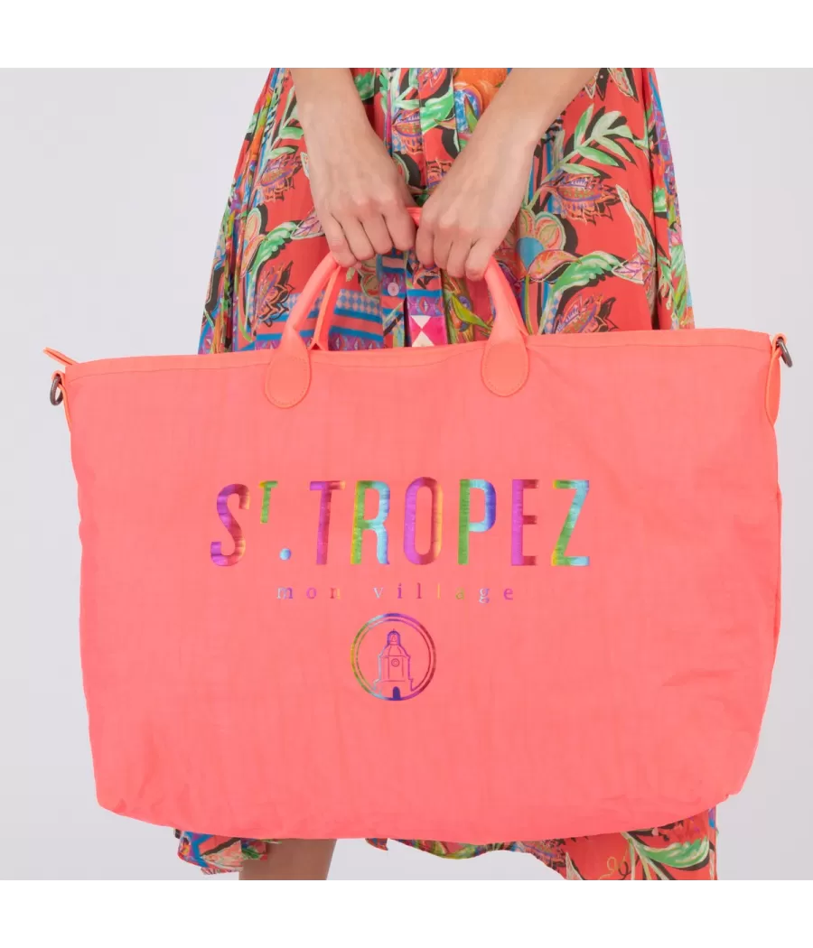 Sac icone Saint Tropez corail fluo large - Sacs | Kiwi Saint Tropez