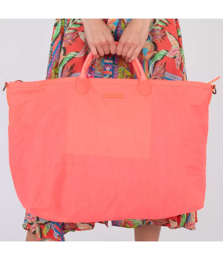 Sac icone Saint Tropez corail fluo large | Kiwi Saint Tropez