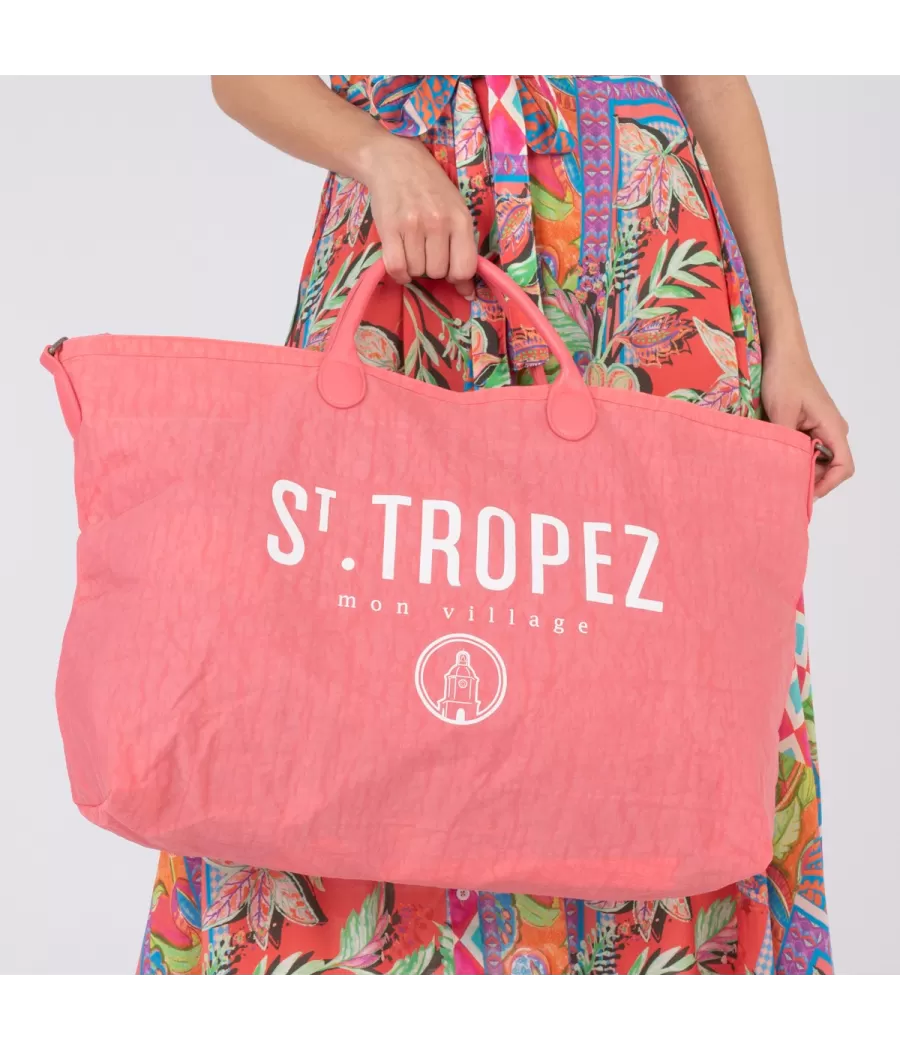 Sac icone Saint Tropez corail large