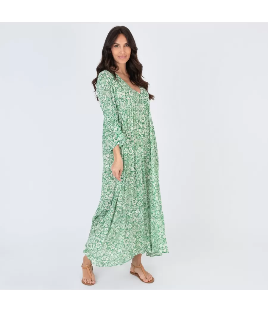 Mississippi groene maxi jurk - Jurken | Kiwi Saint Tropez