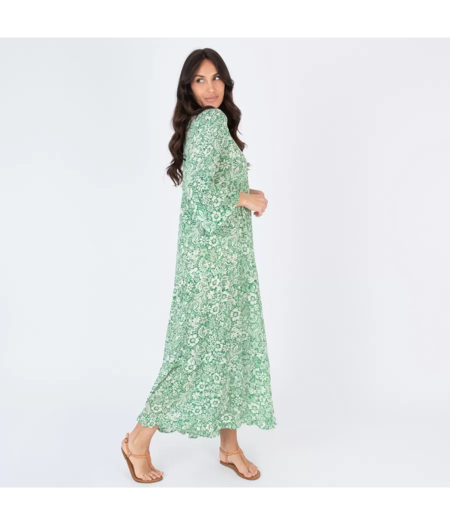 Robe femme longue Mississippi green | Kiwi Saint Tropez