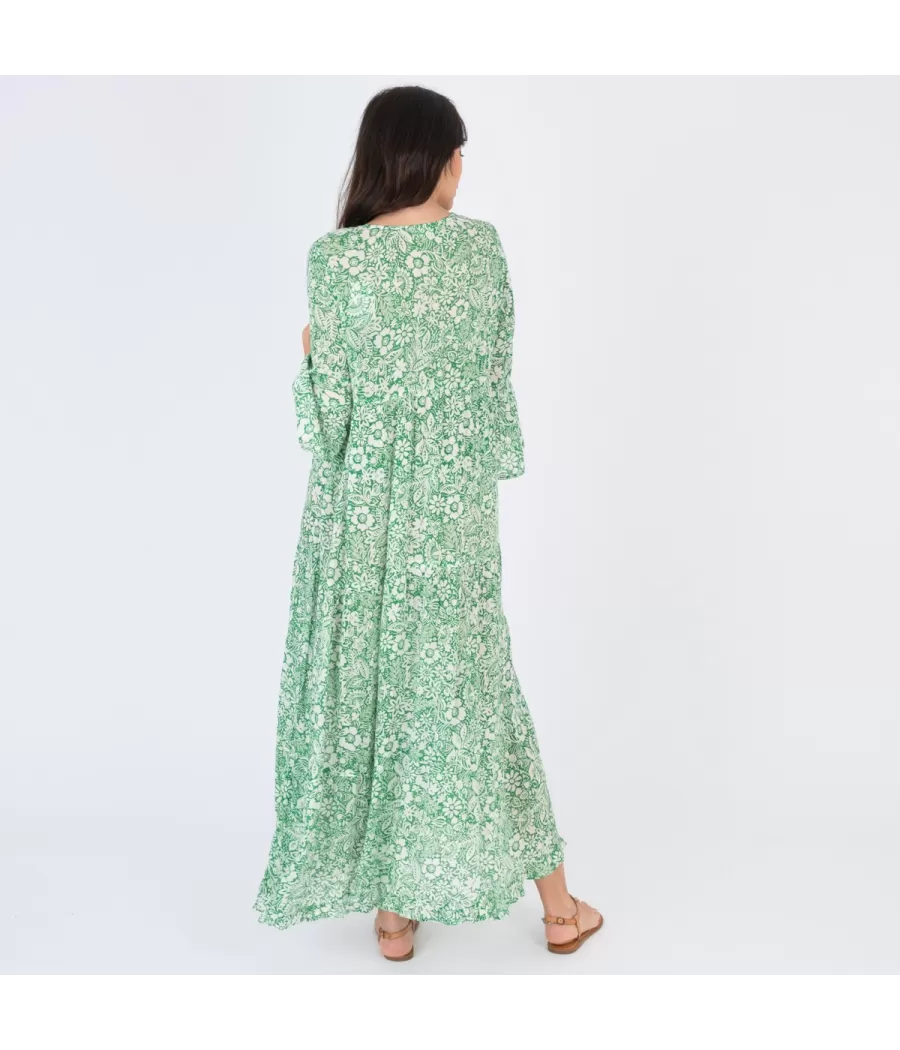 Robe femme longue Mississippi green | Kiwi Saint Tropez