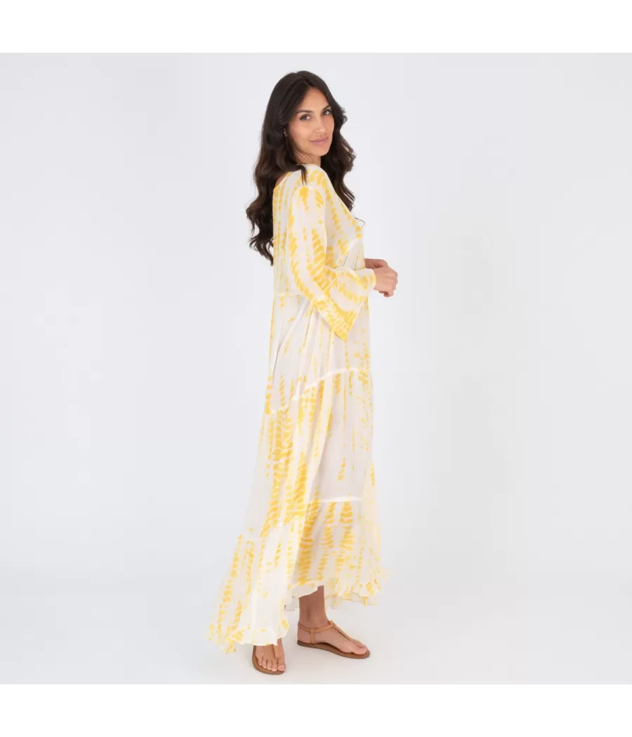 Robe femme longue Mississippi jaune | Kiwi Saint Tropez