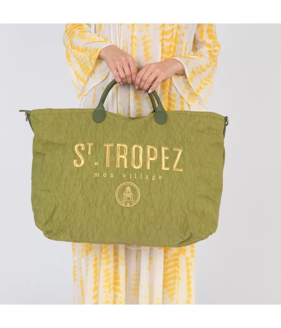 Sac icone Saint Tropez olive large