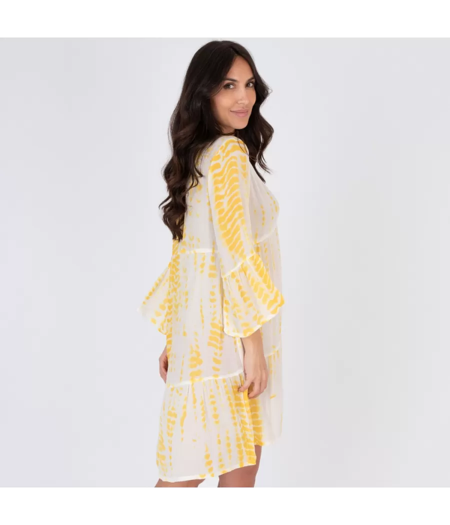 Robe femme courte Mississippi jaune | Kiwi Saint Tropez