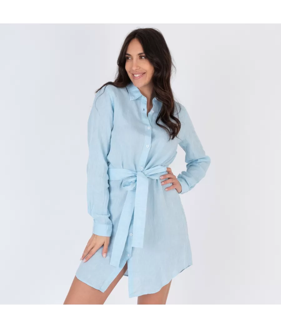 Liquette femme laos turquoise - Long shirts women | Kiwi Saint Tropez