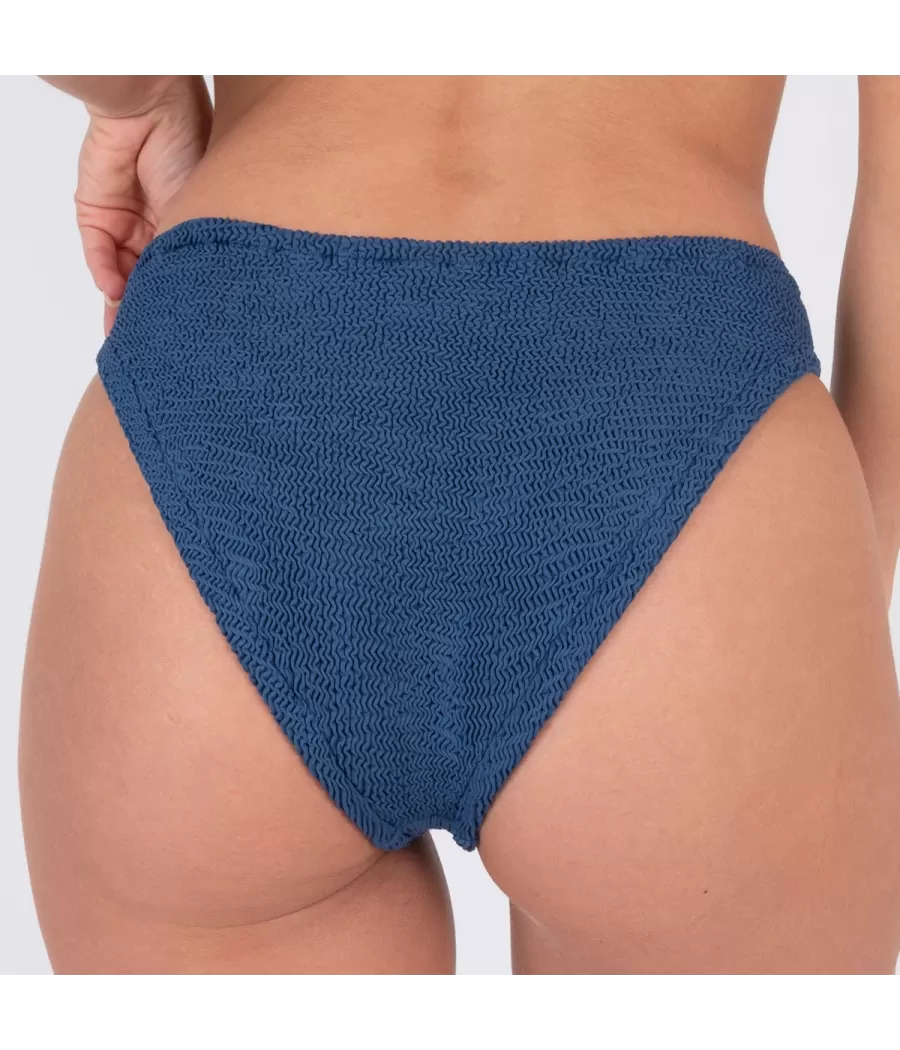 Culotte de maillot femme basique one size Wavy denim (Exclu web 2024) | Kiwi Saint Tropez