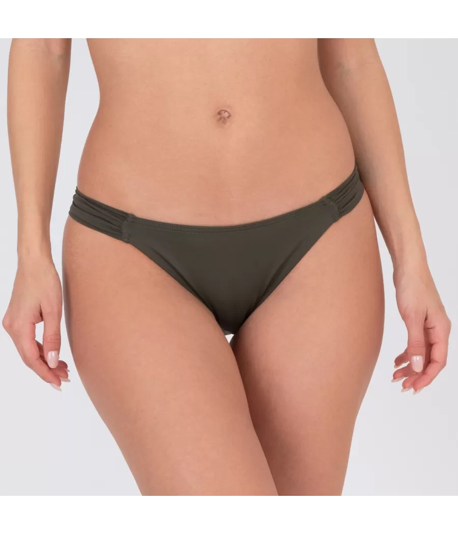 Culotte de maillot femme echancrée oktane kaki (Exclu web 2024)