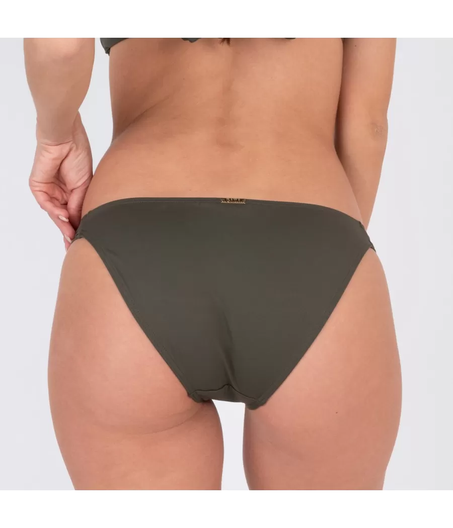 Culotte de maillot femme echancrée oktane kaki (Exclu web 2024) | Kiwi Saint Tropez