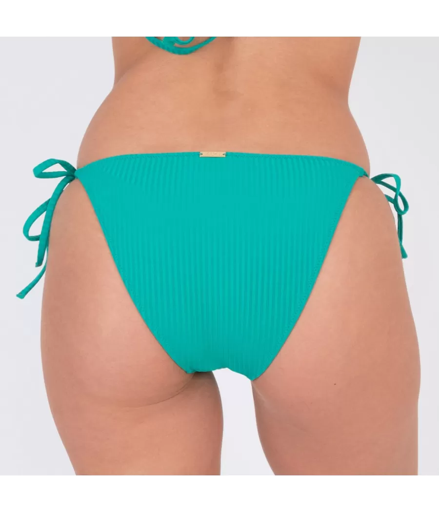 Culotte de maillot femme nouée mara émeraude (Exclu web 2024) | Kiwi Saint Tropez