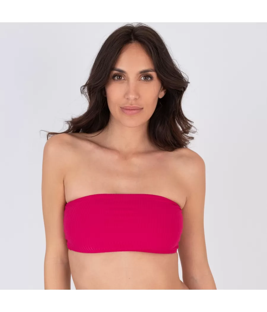 Bandeau bikinitop mara fushia (Exclusief web 2024)