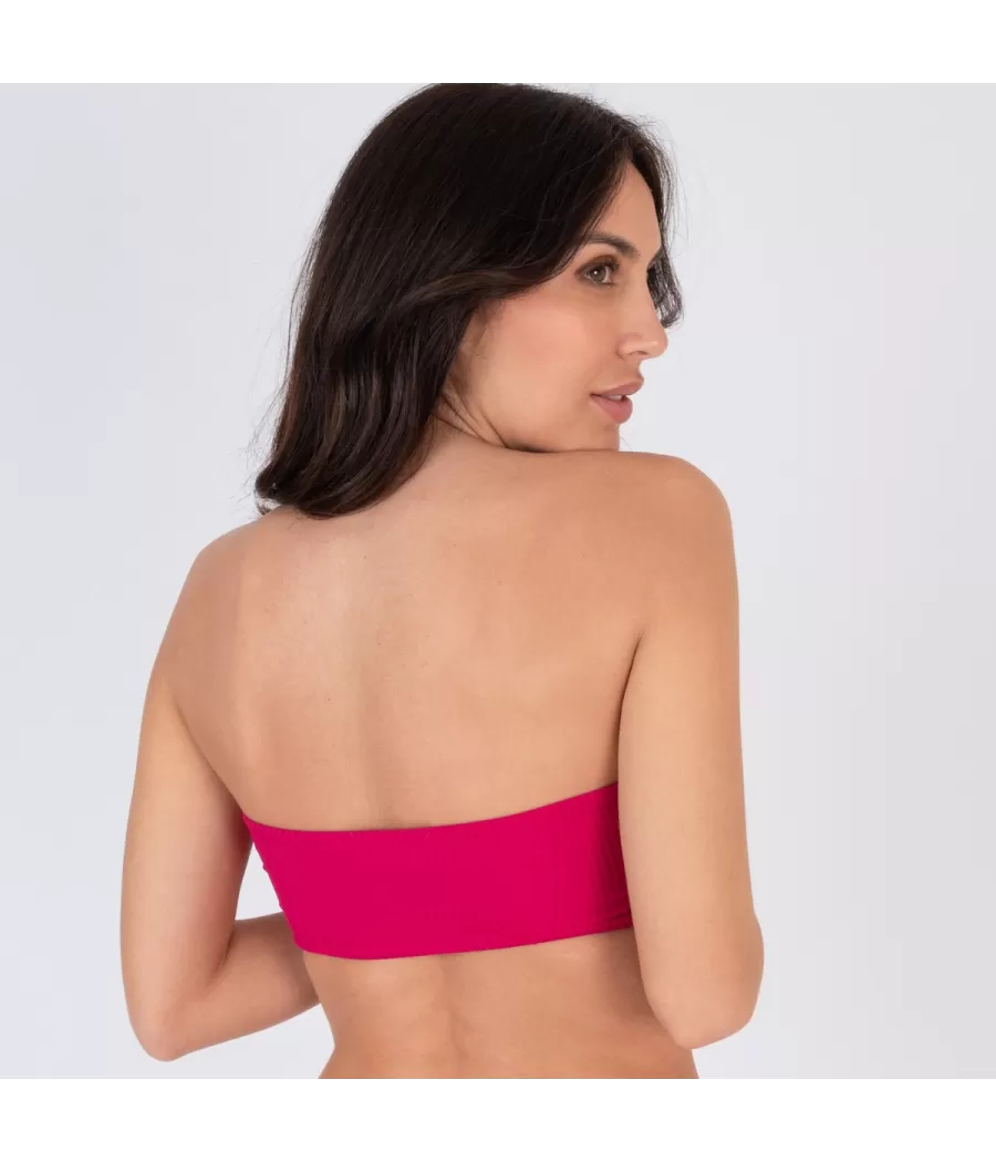 Haut de maillot femme bandeau mara fushia (Exclu web 2024) | Kiwi Saint Tropez